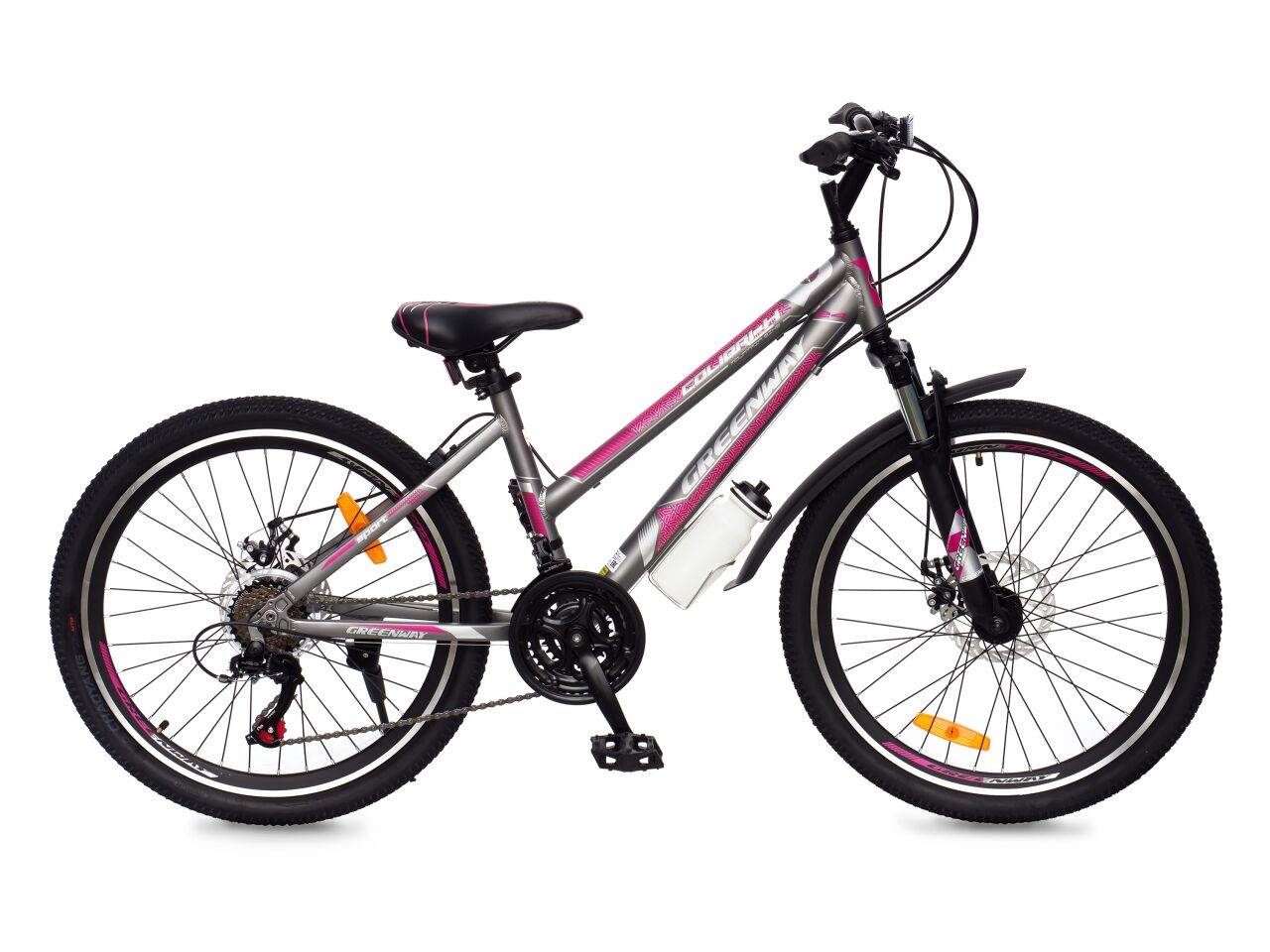 Велосипед Greenway Colibri-H 24 (14, серый/розовый, 2021)