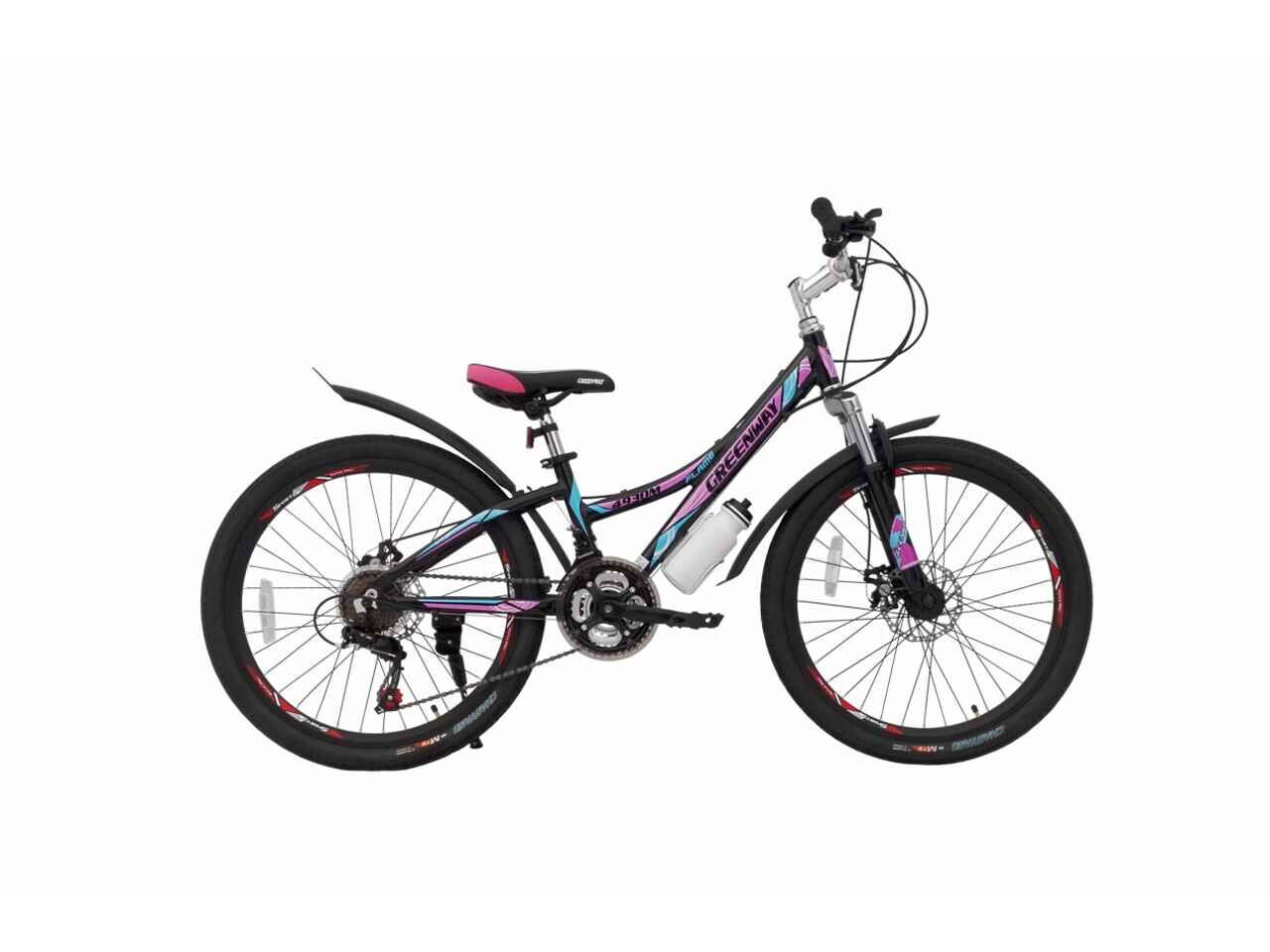Велосипед Greenway 4930M (15, черный/розовый, 2021)
