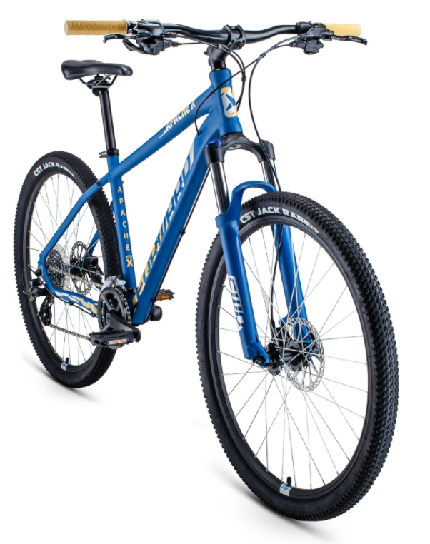 Велосипед Forward Apache 27.5 X (15, синий матовый/серебристый, 2021)