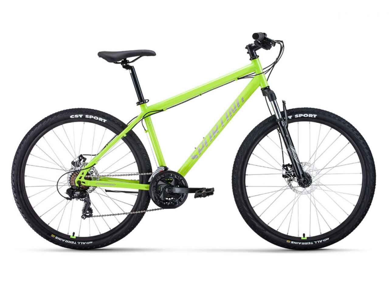 Велосипед Forward Sporting 27.5 2.2 disc (17, зеленый/серый, 2022)