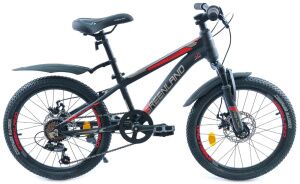 Детский велосипед GreenLand Tommy 20 7S (черный/красный)
