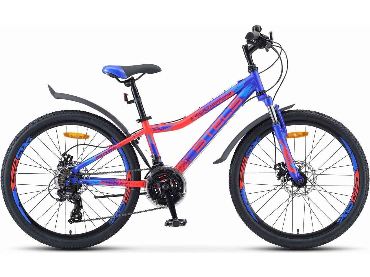 Велосипед Stels Navigator 410 MD 24 V010 (синий/красный, 2021)