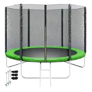 Батут Funfit 8FT (зеленый) BASIC 252 см с лестницей