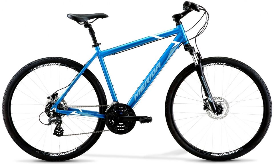 Велосипед Merida Crossway 10-D (XS/44cm, Blue/White/Gray, 2021)