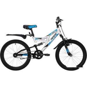Детский велосипед Novatrack Shark 20 20SS1V.SHARK.SL20 (серебристый/черный, 2020)