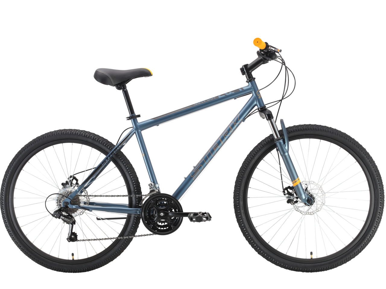 Велосипед Stark Outpost 26.1 D Steel (20, серый/оранжевый, 2022)