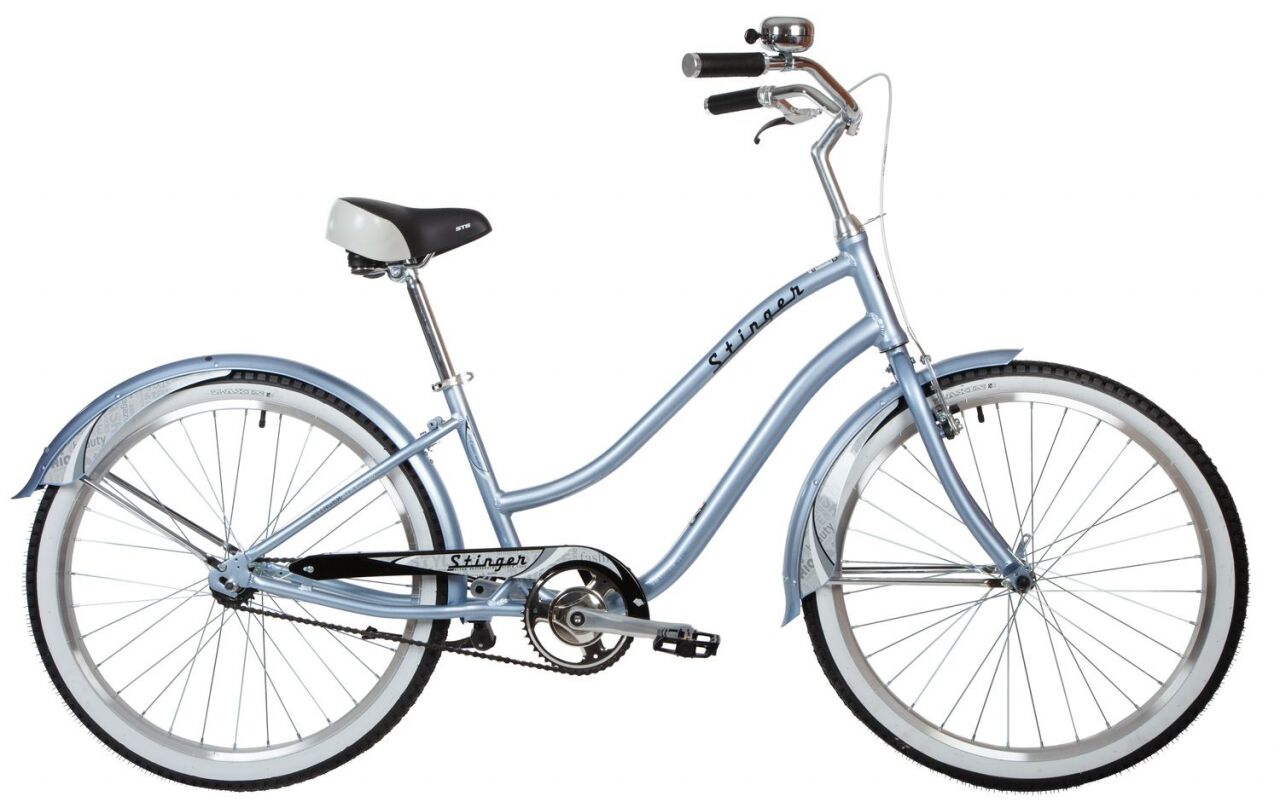 Велосипед Stinger Cruiser L 26 (16, голубой, 2021)