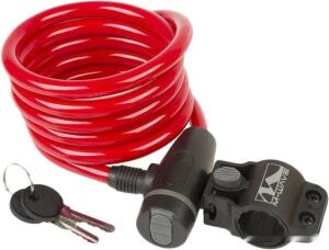 Тросовый велосипедный замок M-Wave S 10.18 (красный) Тросовый велосипедный замок M-Wave S 10.18 (красный)