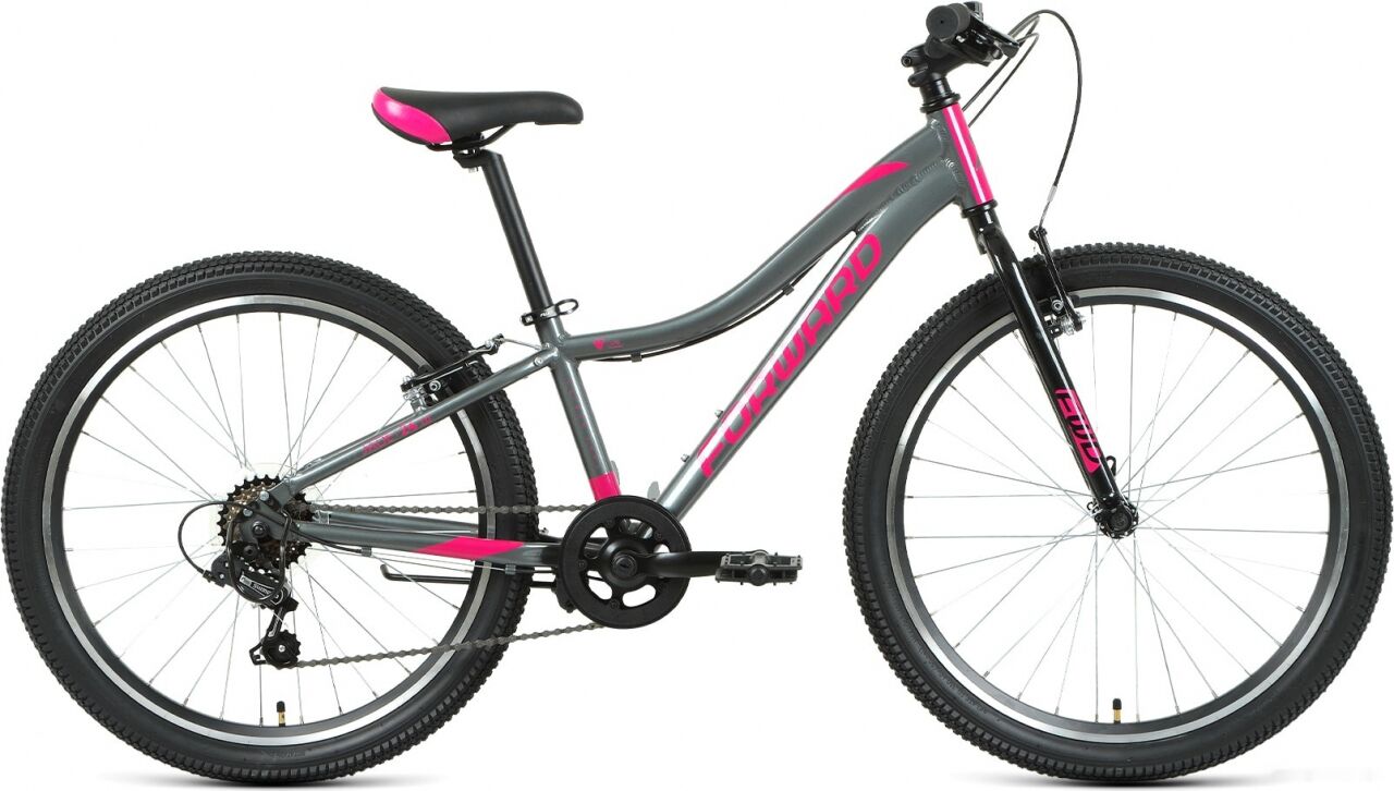 Велосипед Forward Jade 24 1.0 (12, серый/розовый, 2022)