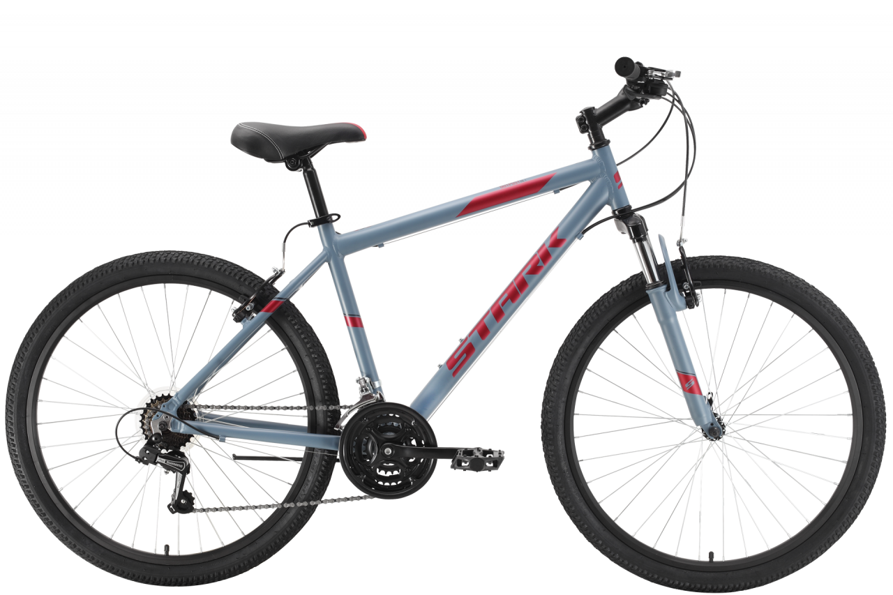 Велосипед Stark Outpost 26.1 V (18, серый/красный, 2021)