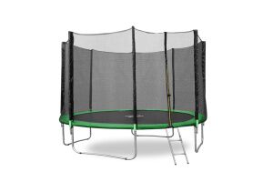 Батут Happy Jump 12ft Pro (374 см) с внешней сеткой и лестницей Батут Happy Jump 12ft Pro (374 см) с внешней сеткой и лестницей