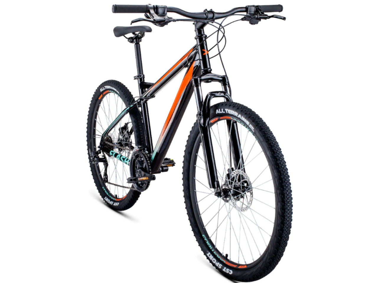 Велосипед Forward Flash 26 2.2 Disc (17, черный/оранжевый, 2021)
