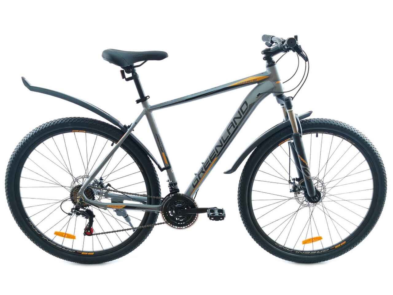 Велосипед GreenLand Oasis 27.5 (17, серый/оранжевый) Велосипед GreenLand Oasis 27.5 (17, серый/оранжевый)