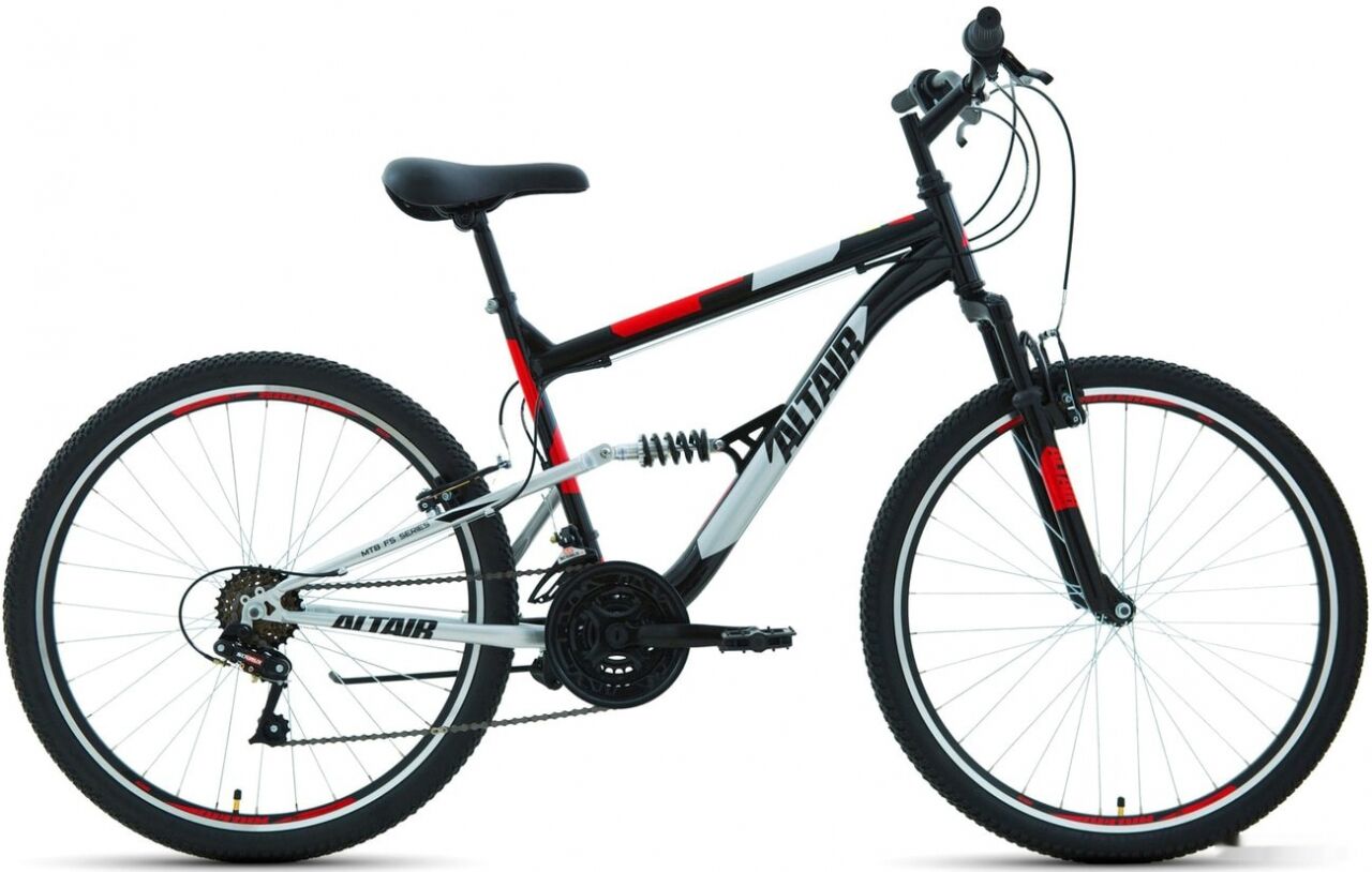 Велосипед ALTAIR MTB FS 26 1.0 р.18 2021 (черный/красный)