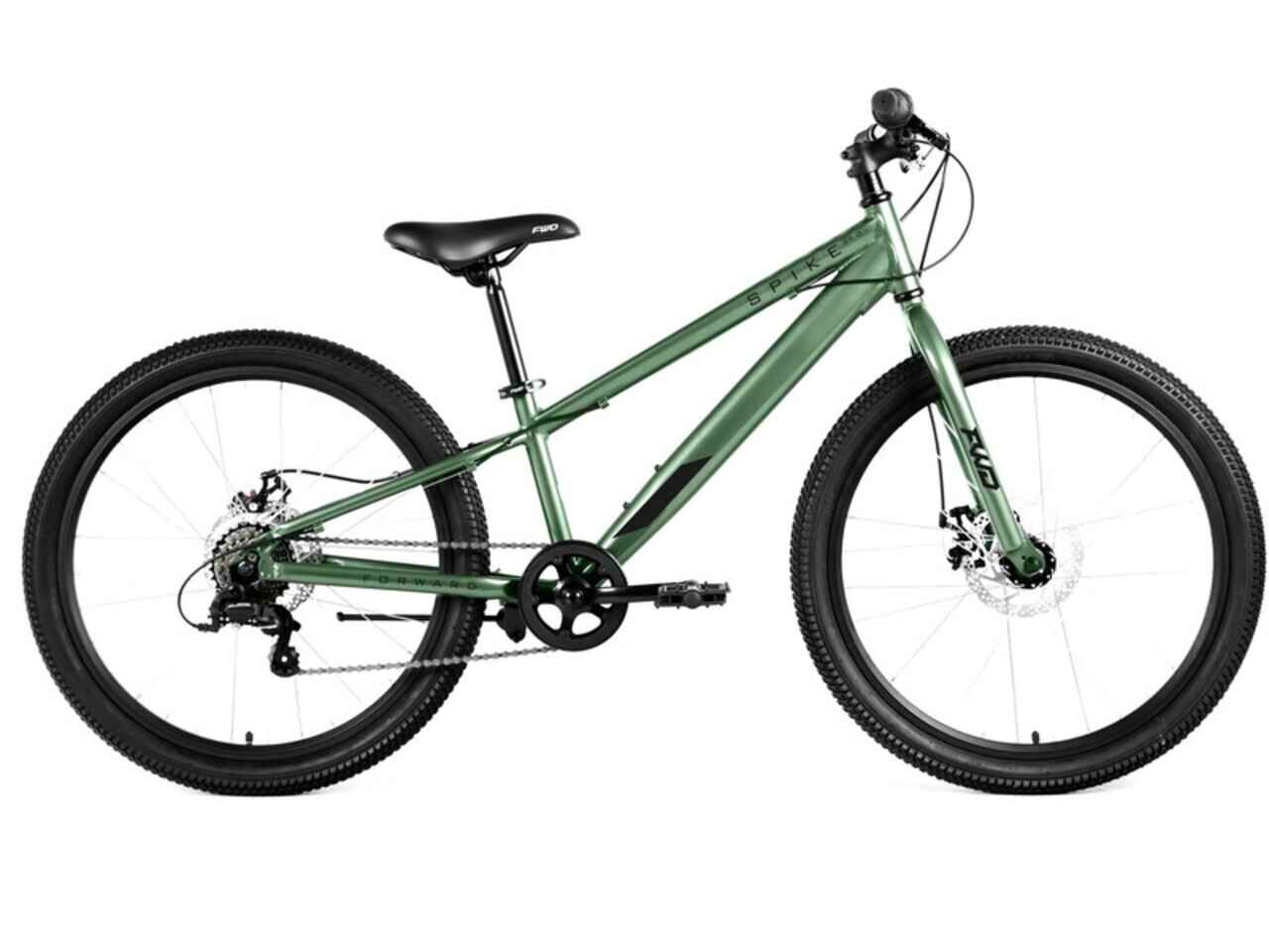 Велосипед Forward Spike 24 D (11, зеленый/черный, 2023) IB3F47133XGNXBK