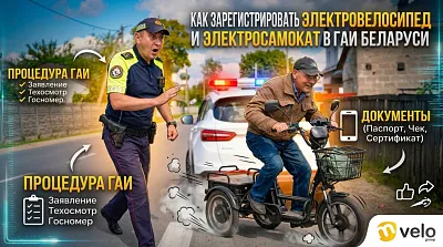 Как зарегистрировать электровелосипед и электросамокат в ГАИ в Беларуси