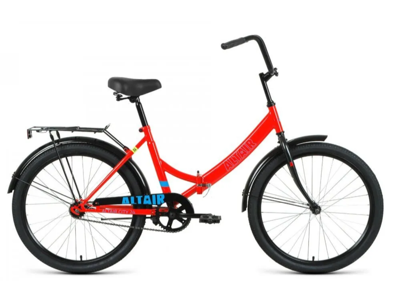 Велосипед ALTAIR City 24 (16, красный/голубой, 2023)