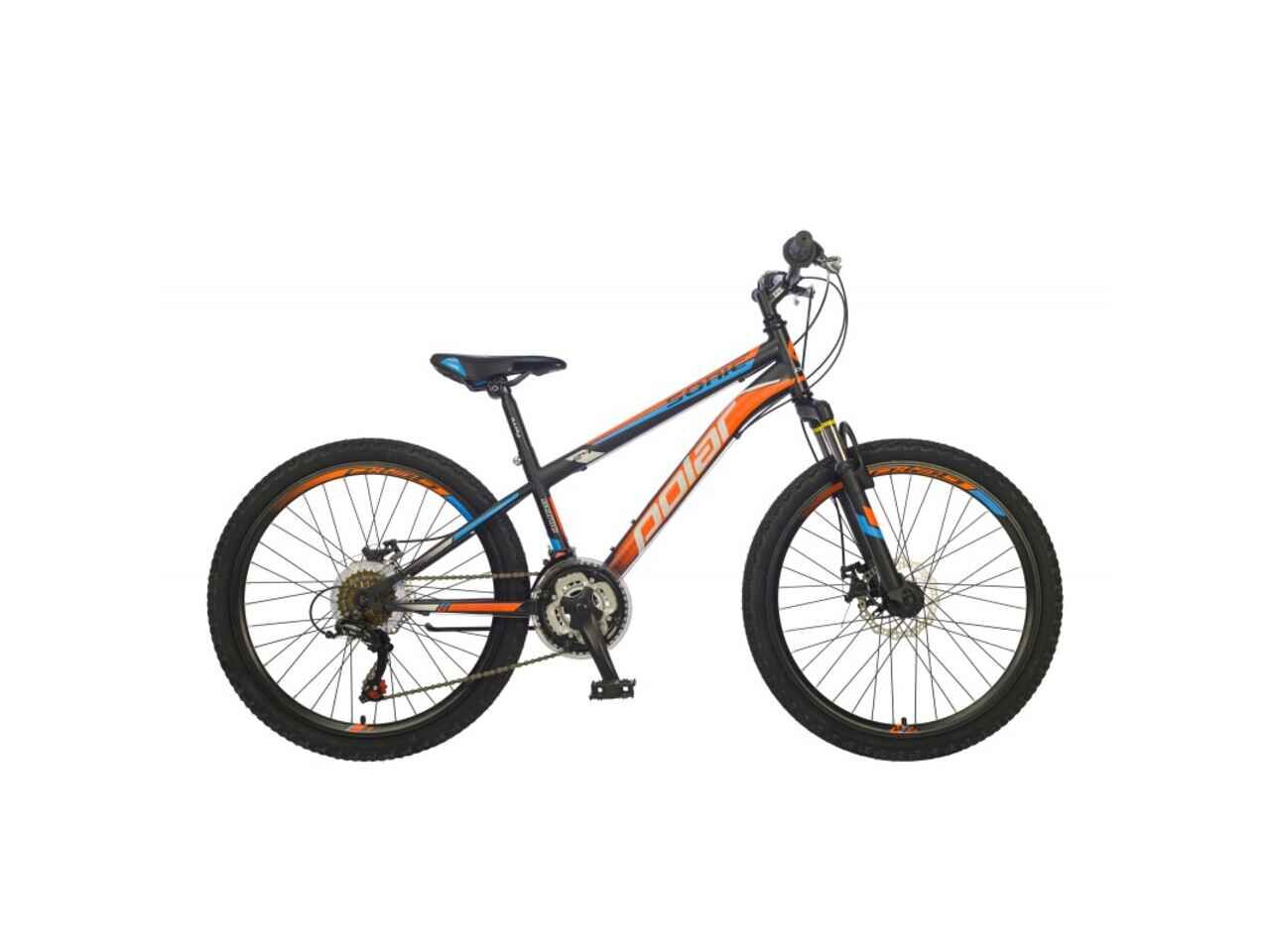 Велосипед Polar Sonic 24 FS Disk (черный/оранжевый, 2021)