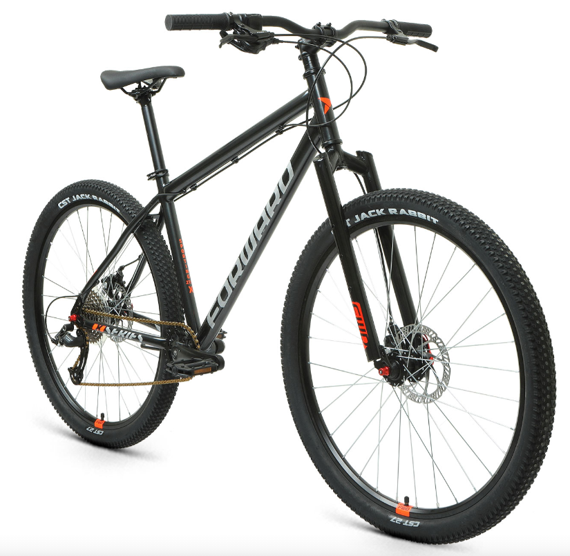 Велосипед Forward Sporting 27.5 X (17, черный/оранжевый, 2021)