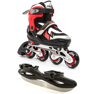 Роликовые коньки Calambus Jenny COMBO черный/красный р.30-33 (AS-52)