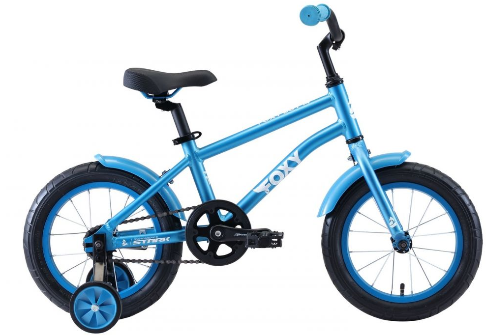 Детский велосипед Stark Foxy 14 Boy (голубой/белый, 2020)