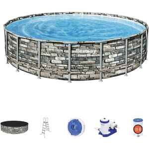 Каркасный бассейн Bestway Power Steel Камень 56883 (610x132)
