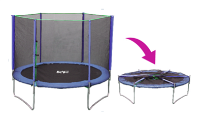 Батут Bebon Sports 8FT-244 см (08342F2YL) с внешней сеткой