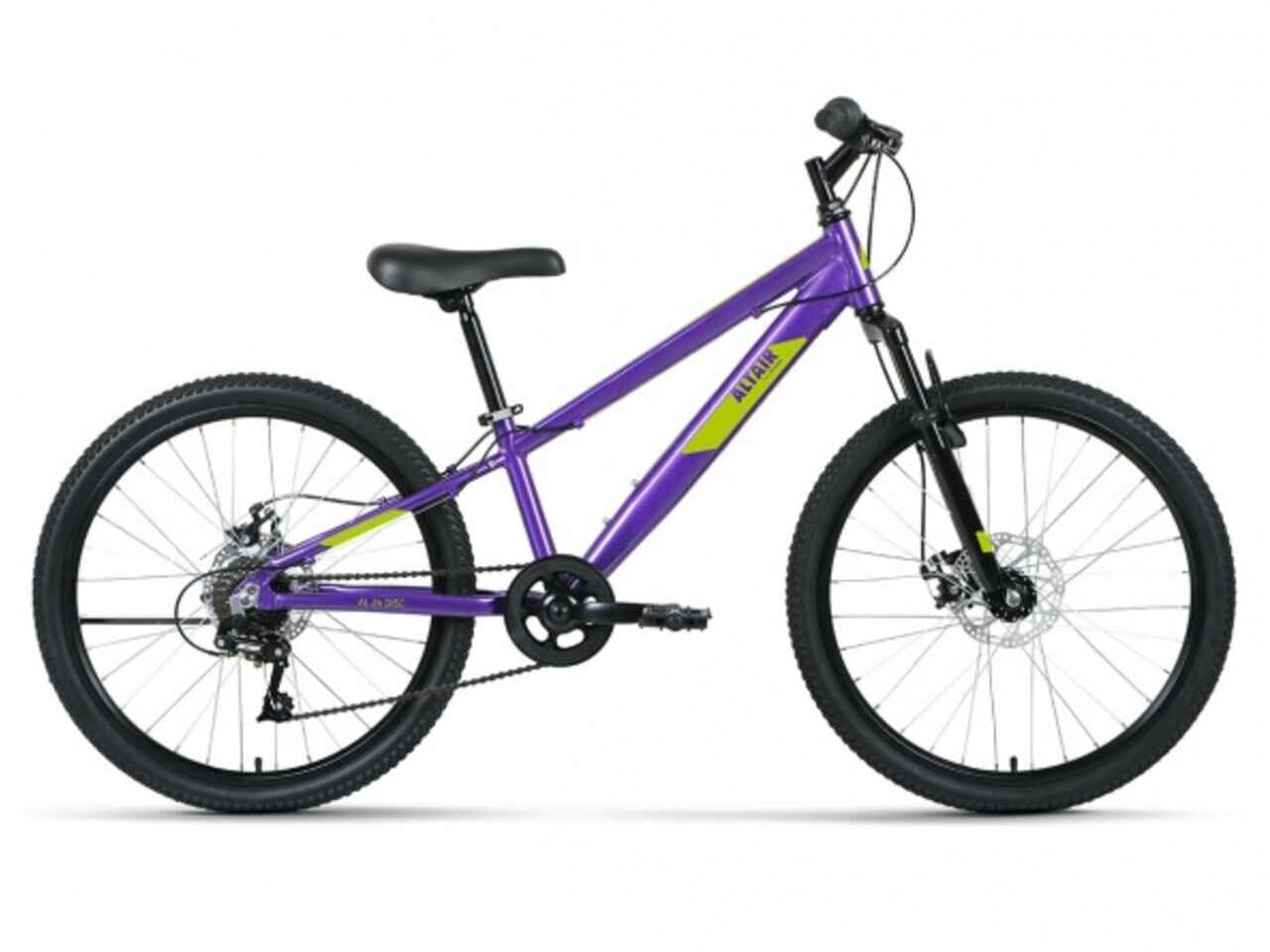 Велосипед ALTAIR AL 24 D (11, фиолетовый/зеленый, 2022)