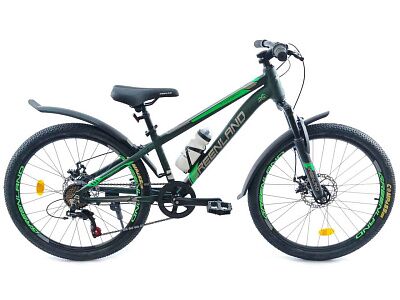 Велосипед GreenLand Tommy 24 7S (14, темно-зеленый/зеленый)