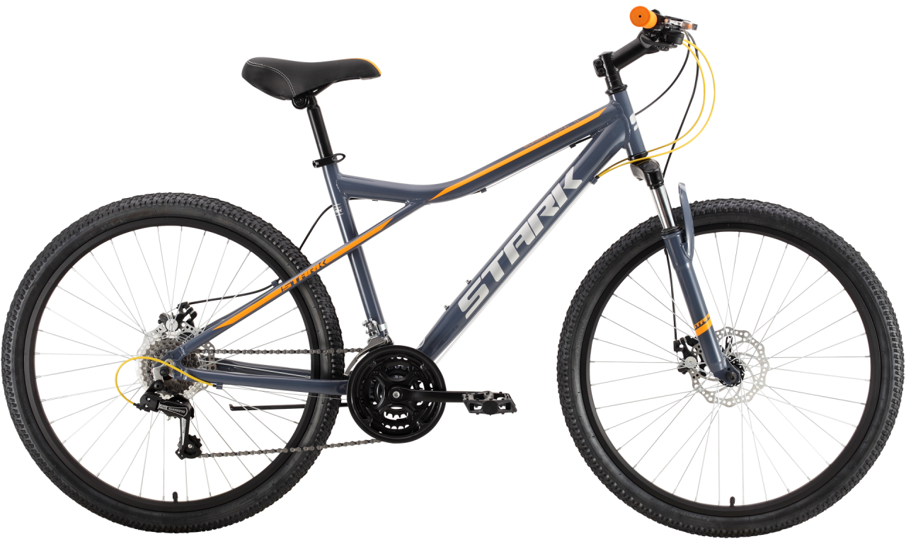 Велосипед Stark Slash 26.1 D (16, серый/оранжевый, 2022)