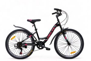 Велосипед DELTA Butterfly 24 (13, черный/розовый)