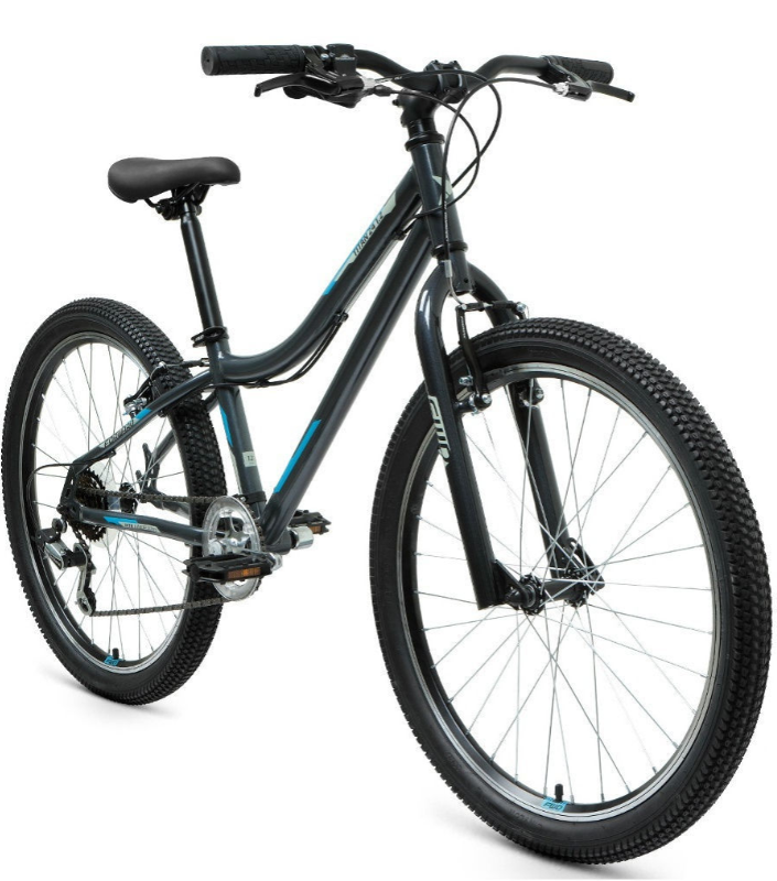 Велосипед Forward TITAN 24 1.2 (12, серый/бирюзовый, 2021)