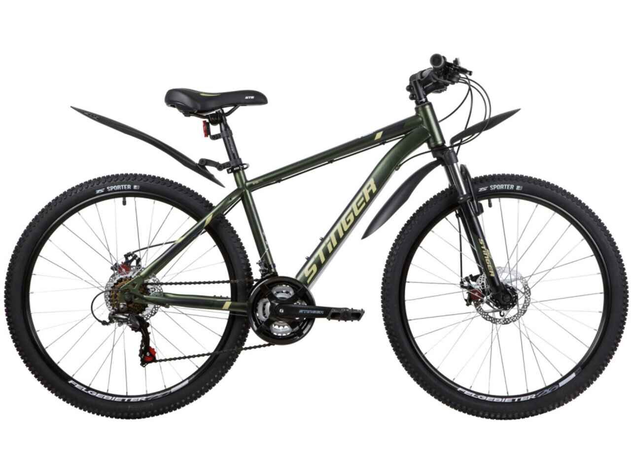 Велосипед Stinger Caiman D 26 (14, зеленый, 2021)