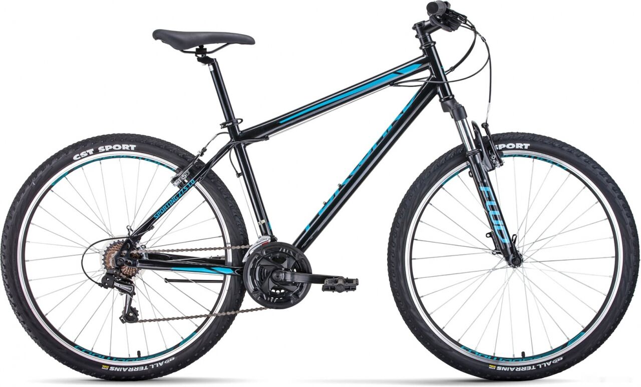 Велосипед Forward Sporting 27.5 1.0 р.15 2021 (черный/синий)