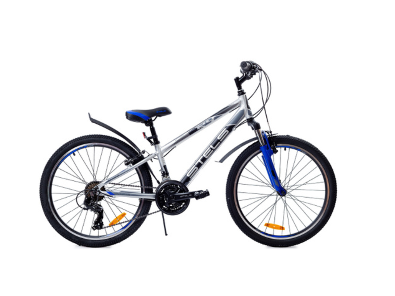 Велосипед Stels Navigator 440 24 V K010 (12, серебристый/синий, 2020)