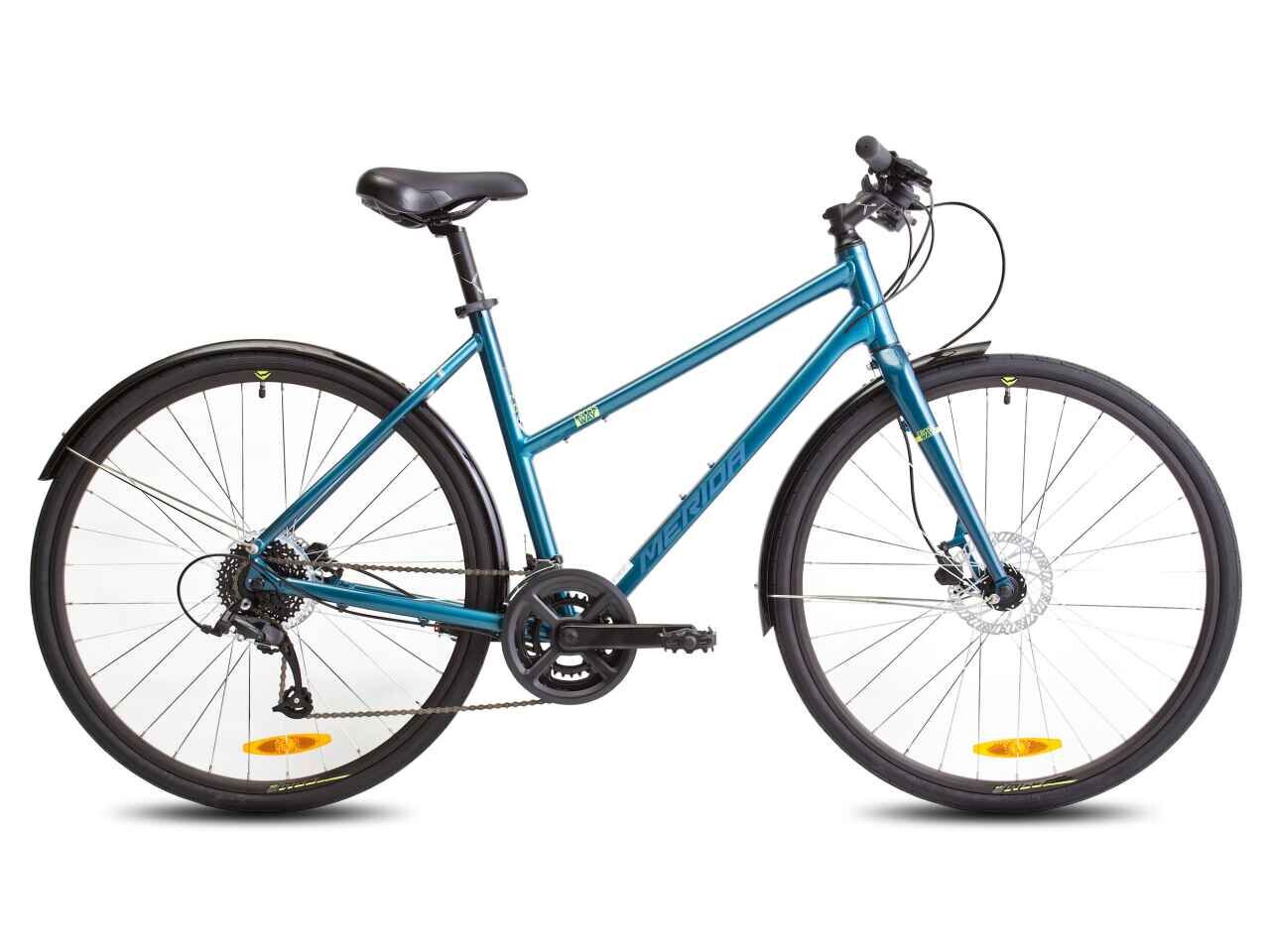 Велосипед Merida Crossway Urban 50 Lady (XS/43cm, TealBlue/SilverBlue/Lime)