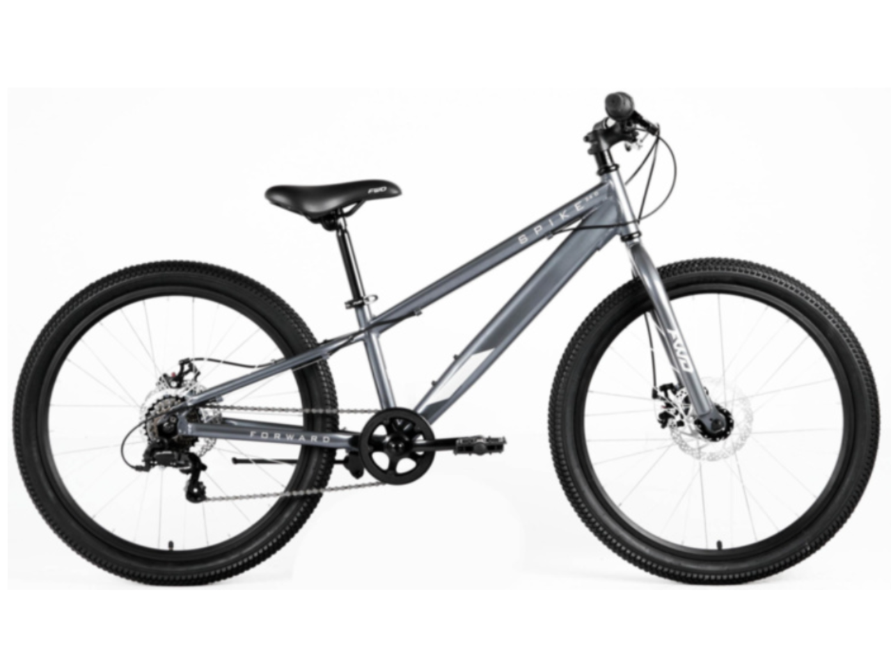 Велосипед Forward Spike 24 D (11, серый/серебристый, 2023)