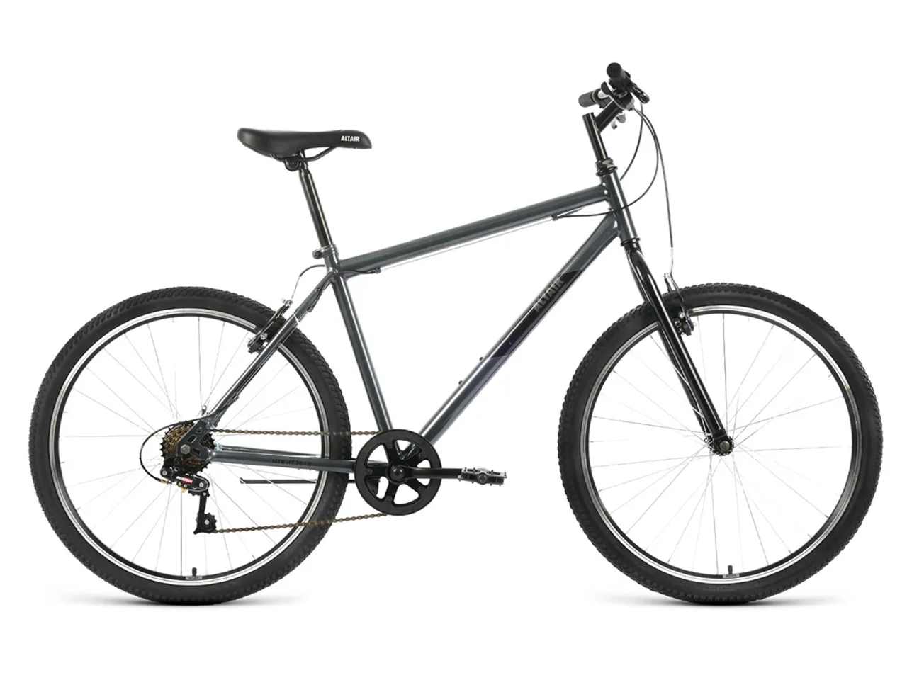 Велосипед ALTAIR MTB HT 26 1.0 р.19 2022 (темно-серый/черный)