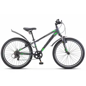 Велосипед Stels Turbo 400 V 24 (темно-серый/зеленый)