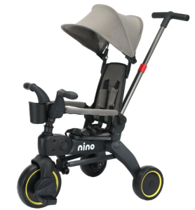 Трехколесный велосипед с ручкой Nino KS-1688 (серый) Трехколесный велосипед с ручкой Nino KS-1688 (серый)