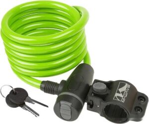 Тросовый велосипедный замок M-Wave S 10.18 (зеленый)