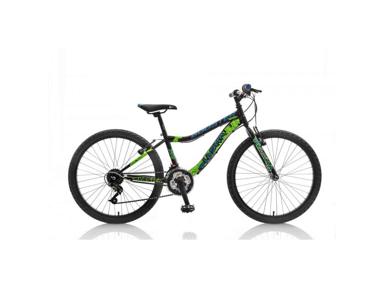 Велосипед Booster Plasma 240 (черный/зеленый, 2021)