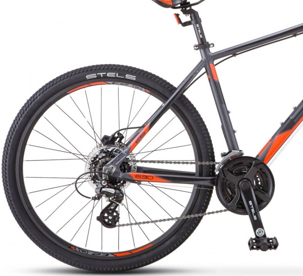 Велосипед Stels Navigator 630 D 26 V010 (антрацитовый/красный, 2019)