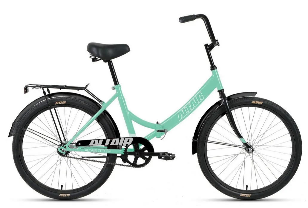 Велосипед ALTAIR City 24 (16, мятный/серый, 2022)
