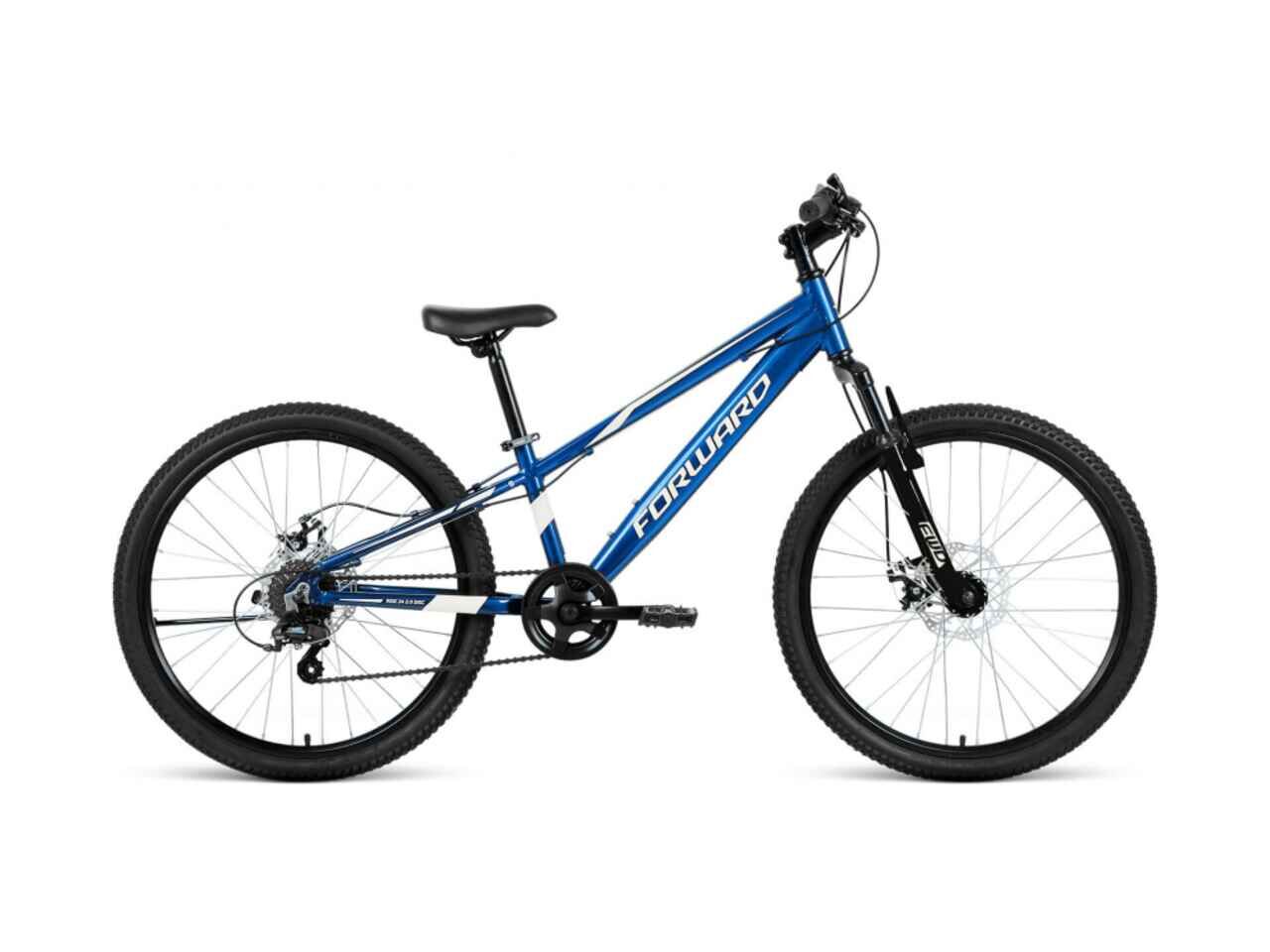 Велосипед Forward Rise 24 2.0 disc 2022 (синий/белый) RBK22FW24795