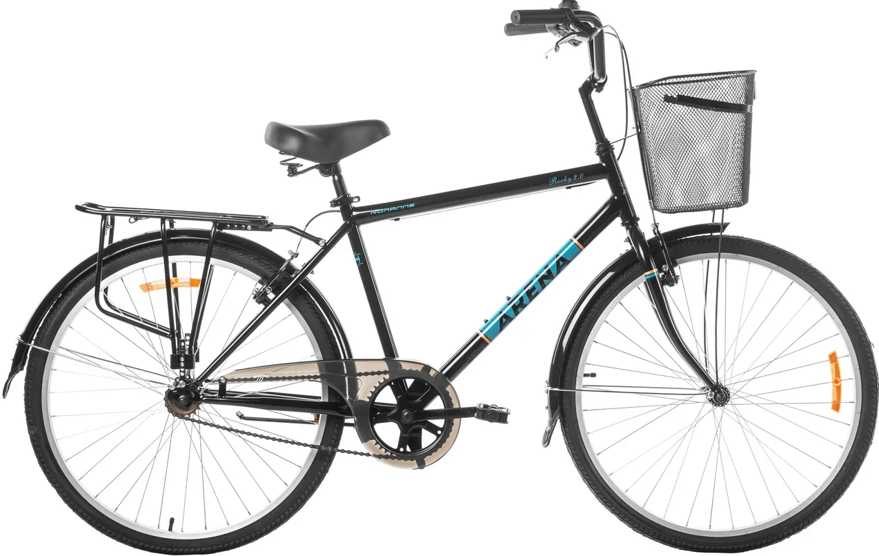 Велосипед ARENA Rocky 2.0 2021 (26, черный/голубой)