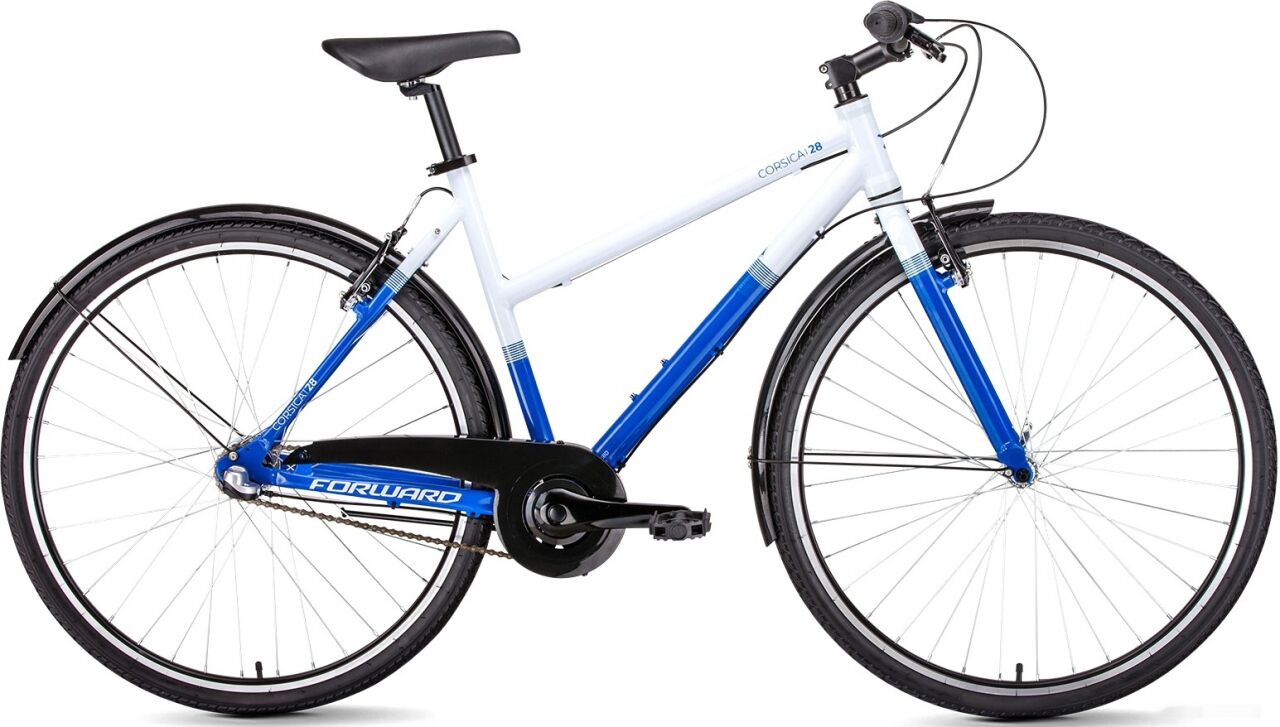 Велосипед Forward Corsica 28 (белый/синий, 2019)