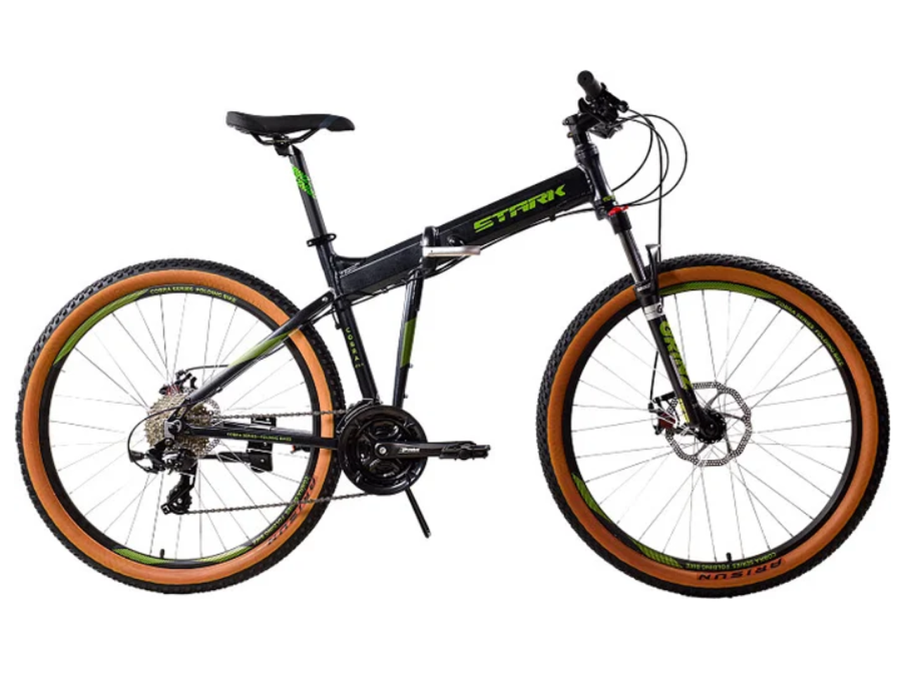 Велосипед Stark Cobra 27.2 D р.20 2024 (черный металлик/зеленый) Велосипед Stark Cobra 27.2 D р.20 2024 (черный металлик/зеленый)