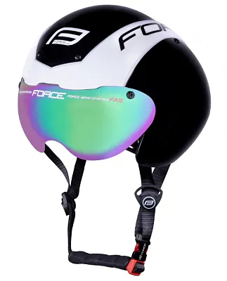 Спортивный шлем FORCE GLOBE Timetrial (L-XL, черный/белый)