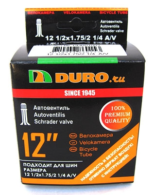 Велокамера Duro 12х1.75 A/V (DHB01001)